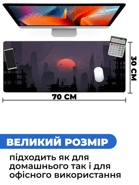 Игровая поверхность (Коврик для мышки) SHLab Night SHM-715 (70х30 см) (30941) - изображение 3