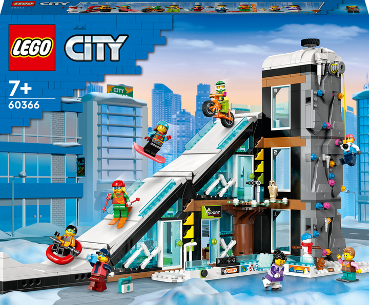 Zestaw klocków LEGO City Centrum narciarskie i wspinaczkowe 1045 elementów (60366) - obraz 1