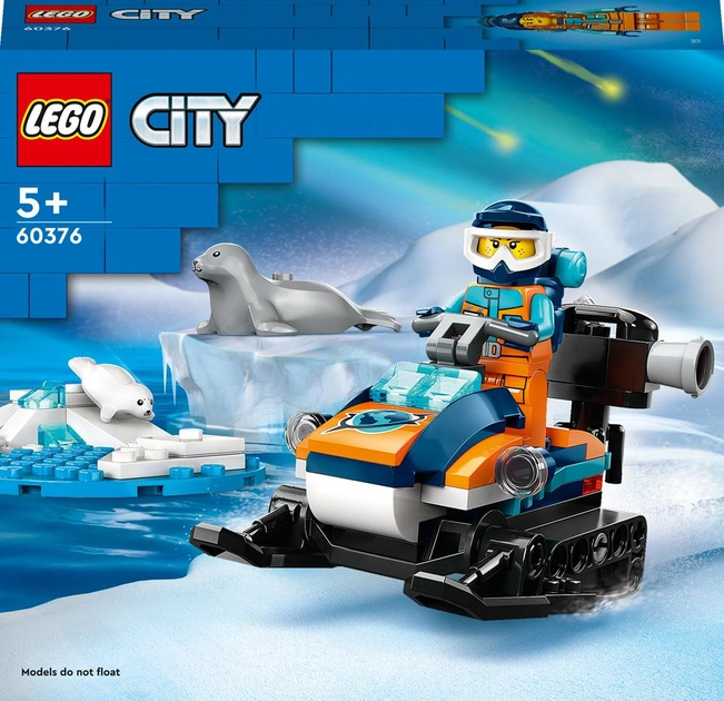 Zestaw klocków LEGO City Skuter śnieżny badacza Arktyki 70 elementów (60376) - obraz 1