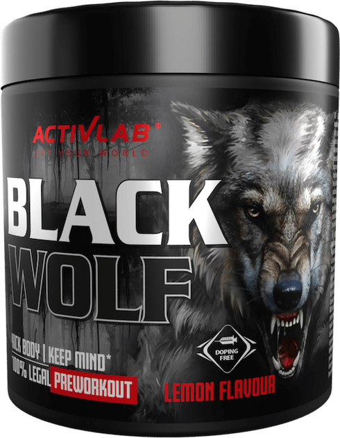 Kompleks przedtreningowy ActivLab Black Wolf 300 g Jar Lemon (5907368855035) - obraz 1