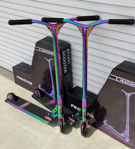 Трюковый самокат Crosser Phantom 120*24, Цвет: радужный - изображение 3