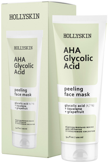 Маска для лица Hollyskin Glycolic AHA Acid Face Mask 100 мл (4823109700321) - изображение 1
