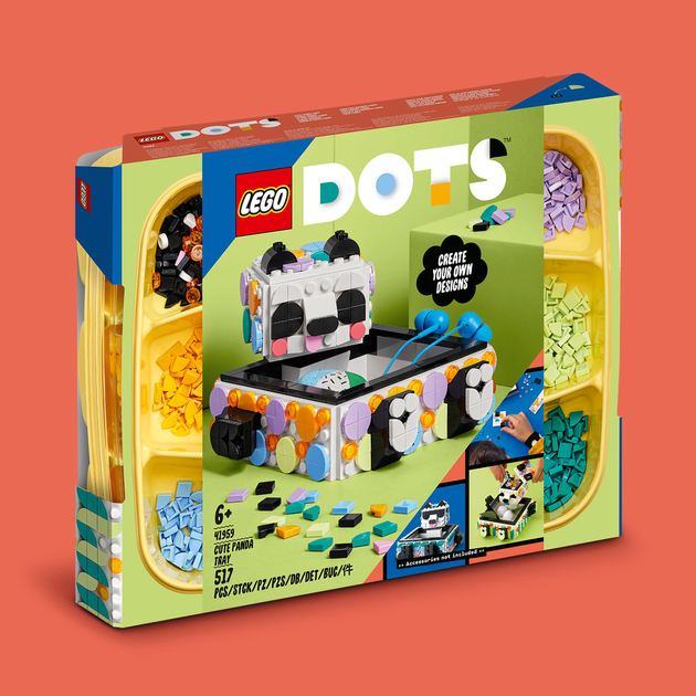 Конструктор LEGO DOTS Шухляда з милою пандою 517 деталей (41959) - зображення 3