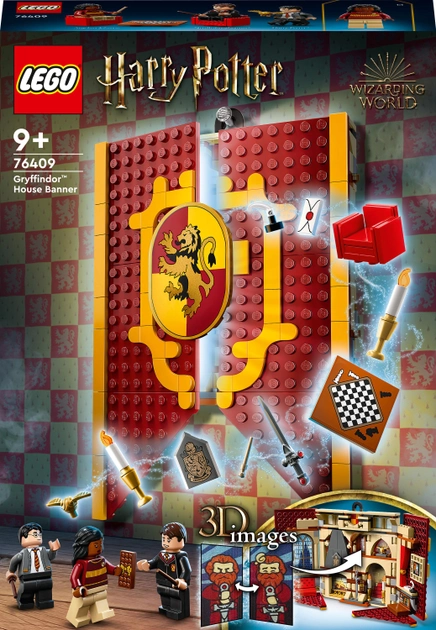 Zestaw LEGO Harry Potter Gryffindor Dormitorium flaga 285 elementów (76409) - obraz 1