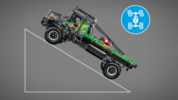Zestaw klocków LEGO Technic Ciężarówka Mercedes-Benz Zetros z napędem na 4 koła 2110 elementów (42129) - obraz 9