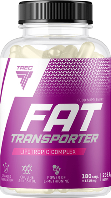 Spalacz lipotropowy Trec Nutrition Fat Transporter 180 k (5902114017231) - obraz 1