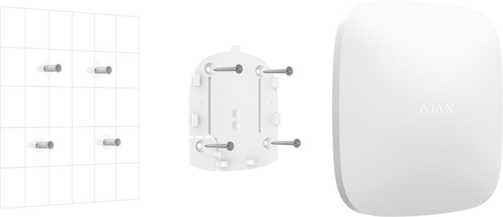 Inteligentny panel sterowania Ajax Hub Plus Biały (GSM+Ethernet+Wi-Fi+3G) (11795.01.WH1) - obraz 3