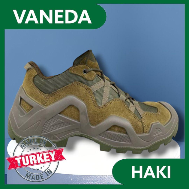 Тактические летние кроссовки VANEDA Ванеда, Армейские кроссовки Олива 43 - изображение 2