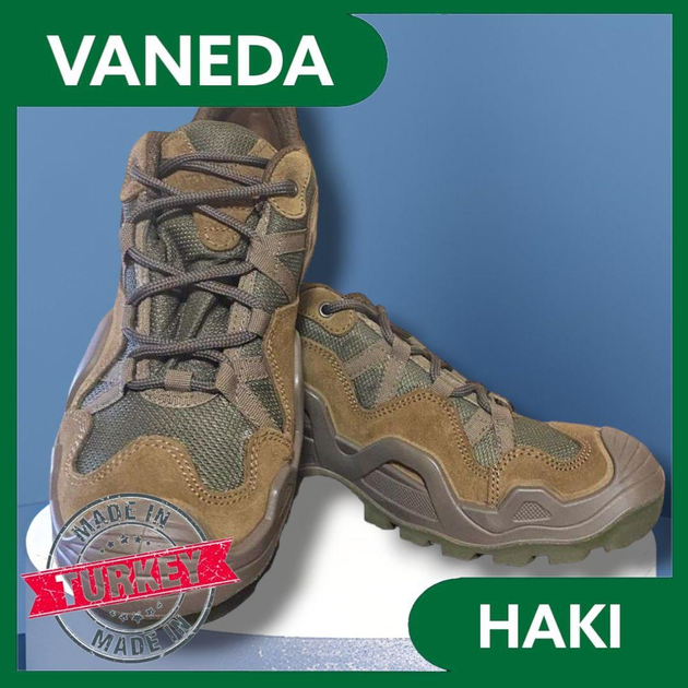 Тактичні літні кросівки VANEDA Ванеда, Армійські кросівки Олива 42 - зображення 1