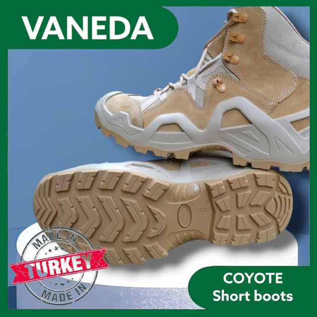 Короткі тактичні літні черевики VANEDA Ванеда Койот 45 - зображення 2