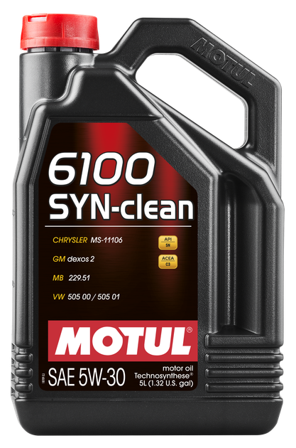 Олива Motul 6100 Syn-Clean SAE 5W30 5Л - Фото 1 Олива Motul 6100 Syn-Clean SAE 5W30 5Л - зображення 1