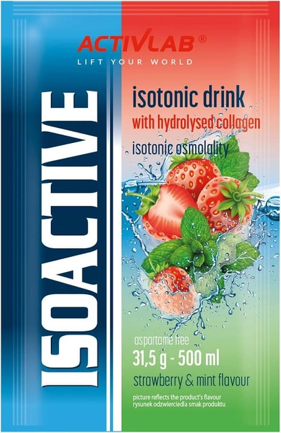 Napój izotoniczny Activlab Isoactive 31.5 g Strawberry-Mint (5907368800424) - obraz 1