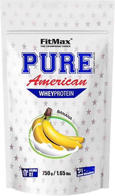 Białko FitMax Pure American WPC 750 g Bananowy (5907776170256) - obraz 1