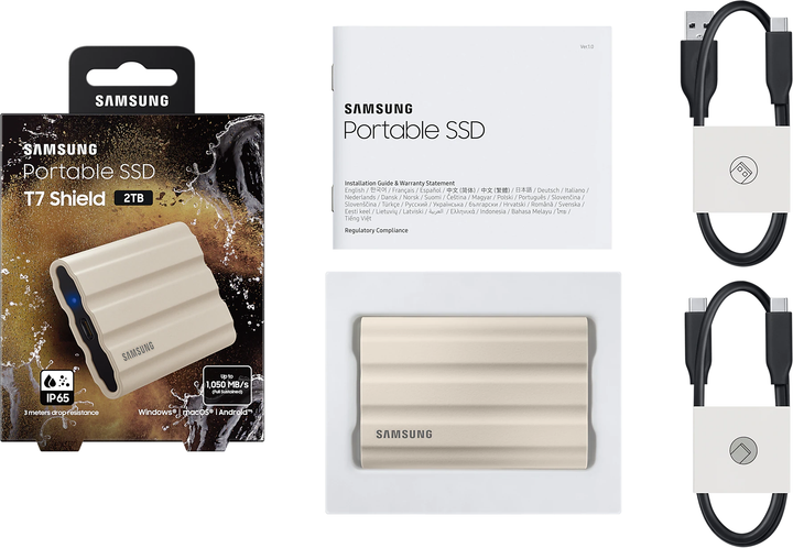 Samsung Portable SSD T7 Shield 2TB USB 3.2 Type-C Beige (MU-PE2T0K/EU) - зображення 13