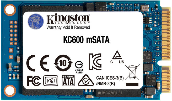 Dysk SSD Kingston KC600 1TB mSATA SATAIII 3D NAND TLC (SKC600MS/1024G) - obraz 1