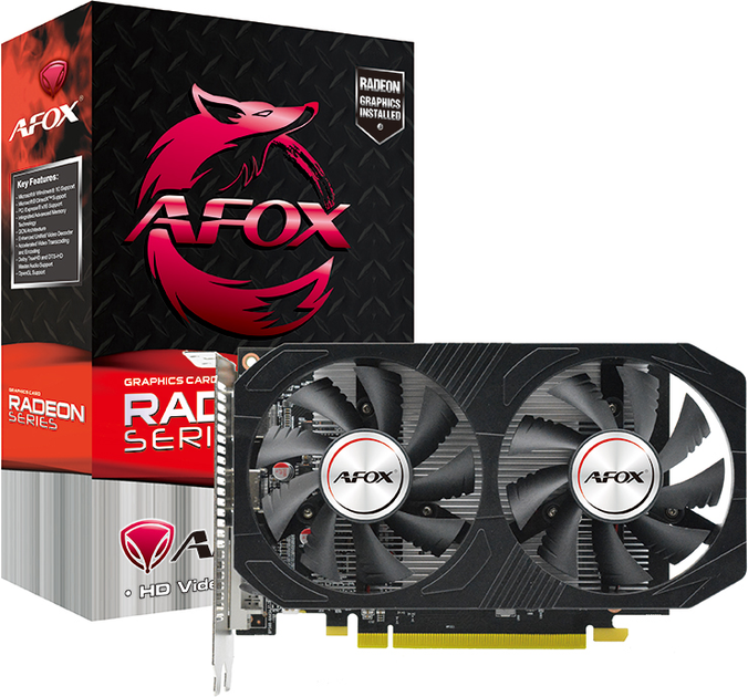 Відеокарта AFOX PCI-Ex Radeon RX 550 4GB GDDR5 (128bit) (1183/6000) (DVI, HDMI, DisplayPort) (AFRX550-4096D5H4-V6) - зображення 5
