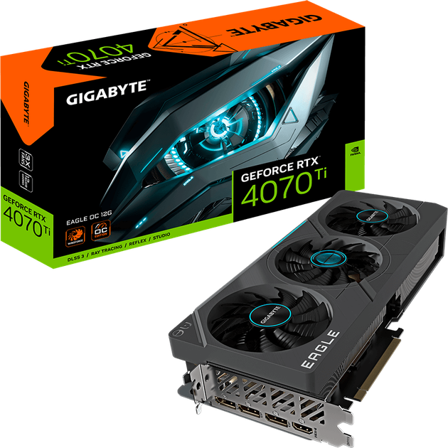 Gigabyte PCI-Ex GeForce RTX 4070 Ti Eagle OC 12GB GDDR6X (192bit) (2625/21000) (HDMI, 3 x DisplayPort) (GV-N407TEAGLE OC-12GD) - зображення 7