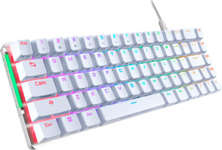 Klawiatura przewodowa Asus ROG Falchion Ace NX czerwona EN PBT USB biała (90MP0346-BKUA11) - obraz 2