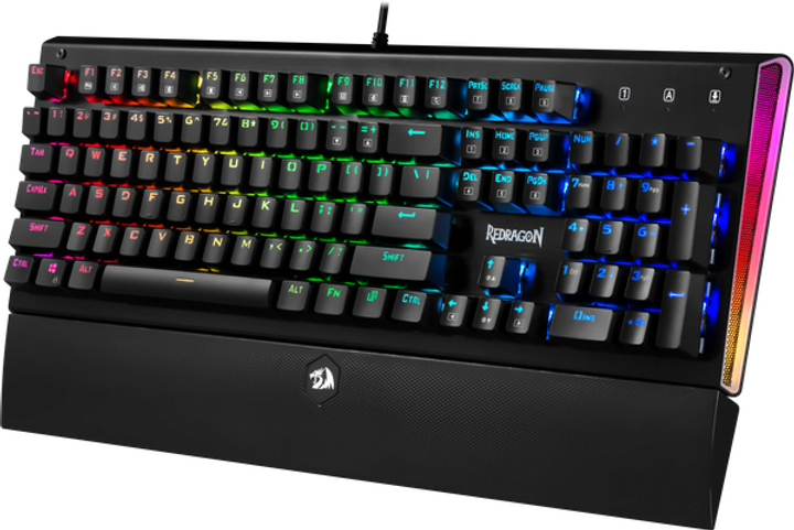 Klawiatura przewodowa Redragon Aryaman RGB USB Czarna OUTEMU Niebieska (RED-K569RGB) - obraz 3