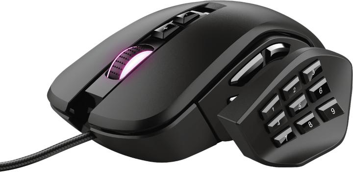 Mysz komputerowa Trust GXT 970 Morfix Konfigurowalna gamingowa USB, czarna (23764) - obraz 3
