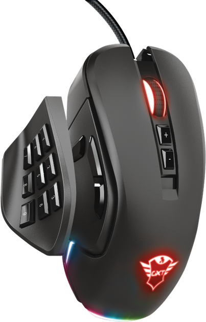 Mysz komputerowa Trust GXT 970 Morfix Konfigurowalna gamingowa USB, czarna (23764) - obraz 7