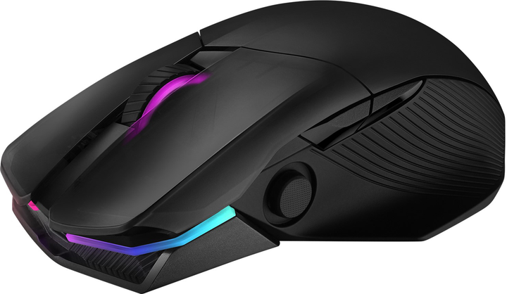 Mysz gamingowa ASUS ROG Chakram Bezprzewodowa/Bluetooth/USB Czarna (90MP01K0-BMUA00) - obraz 1