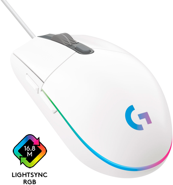 Миша Logitech G102 Lightsync USB White (910-005824) - зображення 6