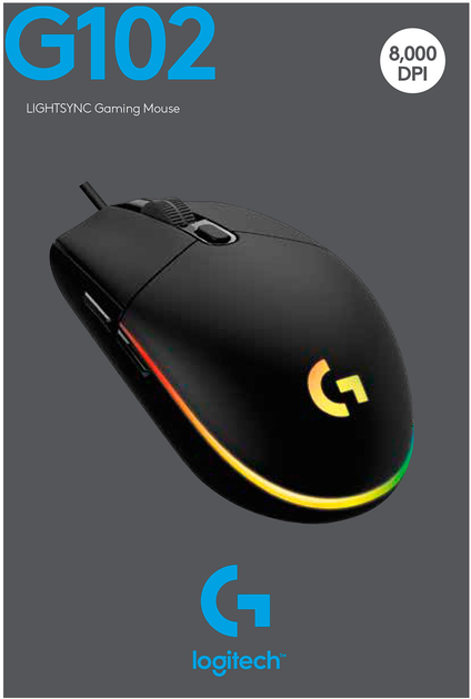 Mysz komputerowa Logitech G102 Lightsync USB Czarna (910-005823) - obraz 6