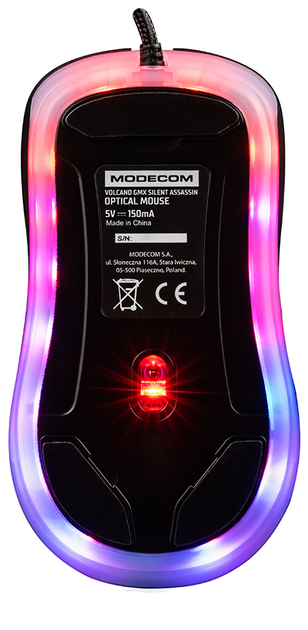 Mysz komputerowa Modecom Volcano GMX Assassin RGB Silent USB Czarna (M-MC-GMX-SILENT-ASSASSIN-100) - obraz 6