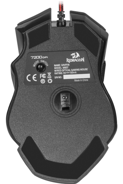 Mysz komputerowa Redragon Griffin USB Czarna (RED-M607) - obraz 8
