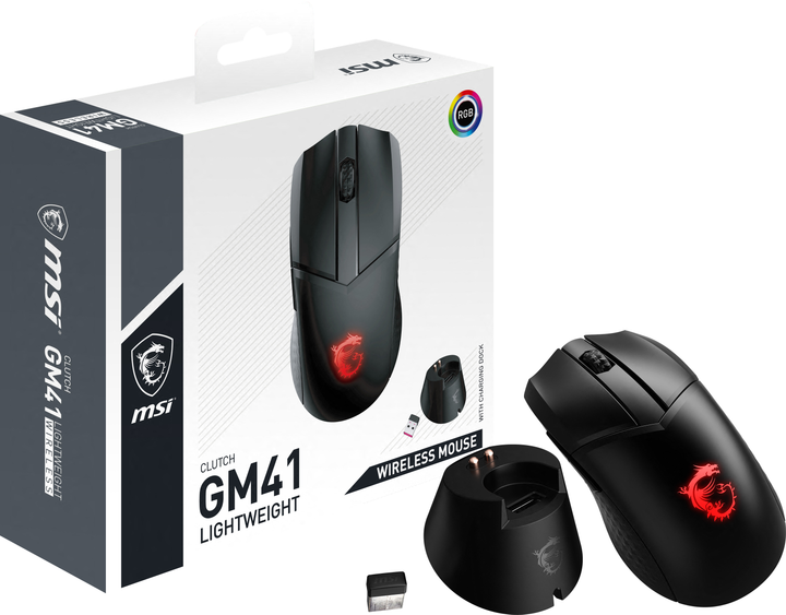 Миша MSI Clutch GM41 Lightweight Wireless Black (S12-4300860-C54) - зображення 16
