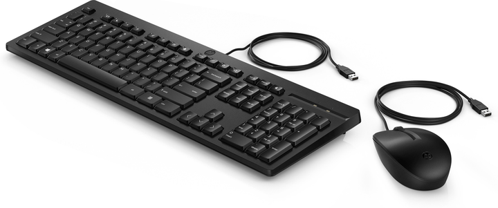 Zestaw przewodowy klawiatura+mysz HP 225, USB czarny (286J4AA) - obraz 2