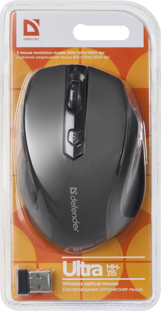 Миша Defender Ultra MM-315 Wireless Black (52315) - зображення 6