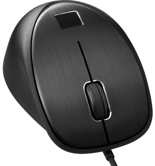 Mysz komputerowa HP USB z czytnikiem linii papilarnych, czarna (4TS44AA) - obraz 3