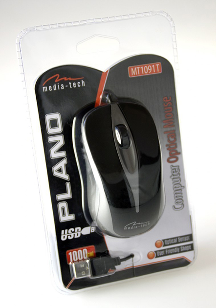 Mysz komputerowa Media-Tech Plano USB szara (MT1091T) - obraz 3