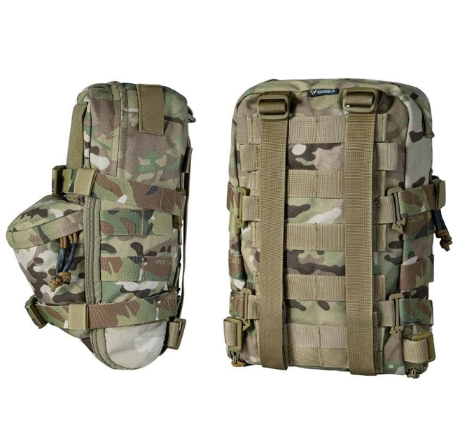 Сумка для тактичного жилета-рюкзака IDOGEAR BG3530 MOLLE 3 л преміум якість армії США Мультикам - зображення 2