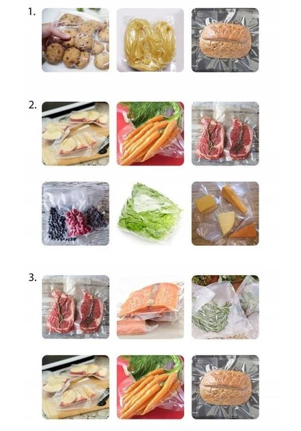 Вакуумный упаковщик запайщик автоматический Yoer Fresh Food Sealer VSS01BK 120 Вт с пакетами и контейнерами Черный - изображение 9