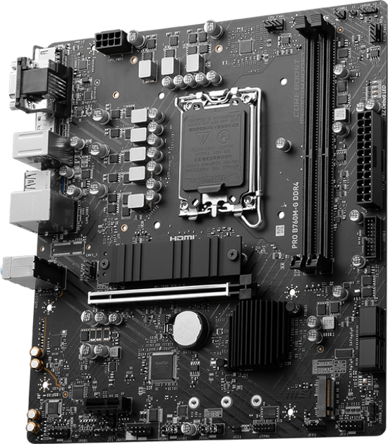 Материнська плата MSI PRO B760M-G DDR4 (s1700, Intel B760, PCI-Ex16) - зображення 2