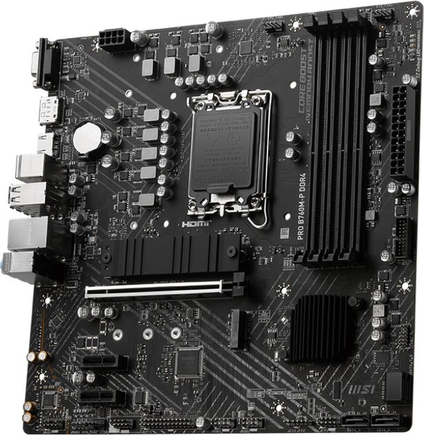 Материнська плата MSI PRO B760M-P DDR4 (s1700, Intel B760, PCI-Ex16) - зображення 2