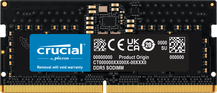 Оперативна пам'ять Crucial SODIMM DDR5-5200 16384MB PC5-41600 (CT16G52C42S5) - зображення 1