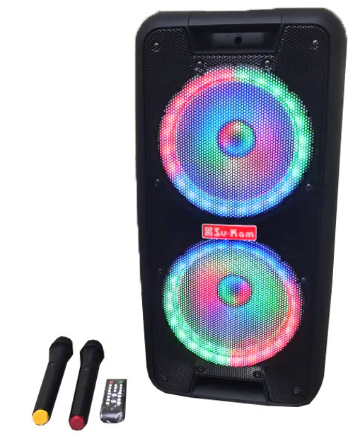 Акустична система UBL 1010 Partybox з MP3 USB/ SD/ FM радіо/ Bluetooth/ Акумулятор/ 2 радіомікрофона - зображення 2