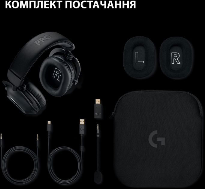 Навушники Logitech G Pro X 2 Lightspeed Wireless Black (981-001263) - зображення 9