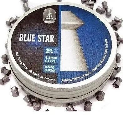 Кулі BSA Blue Star 4.5 мм, 0.52 м, 450шт/нчк, фото 2 Кулі BSA Blue Star 4.5 мм, 0.52 м, 450шт/нчк - зображення 2