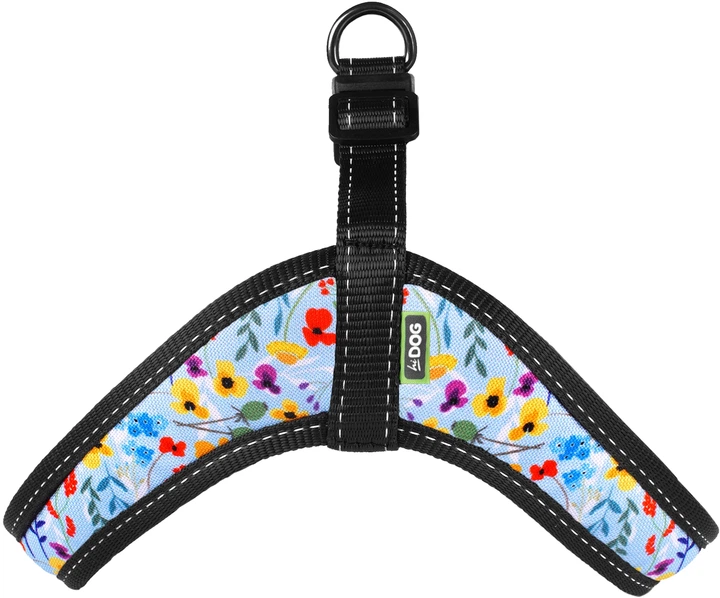 Шлея Hi Dog Comfort охват грудной клетки 36-42 см S Flowers blue (2100102862013) - изображение 3