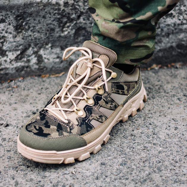 Тактические кроссовки мультикам, 42 размер – 28 см. кроссовки летние для военных ВСУ, армейская обувь. - изображение 1