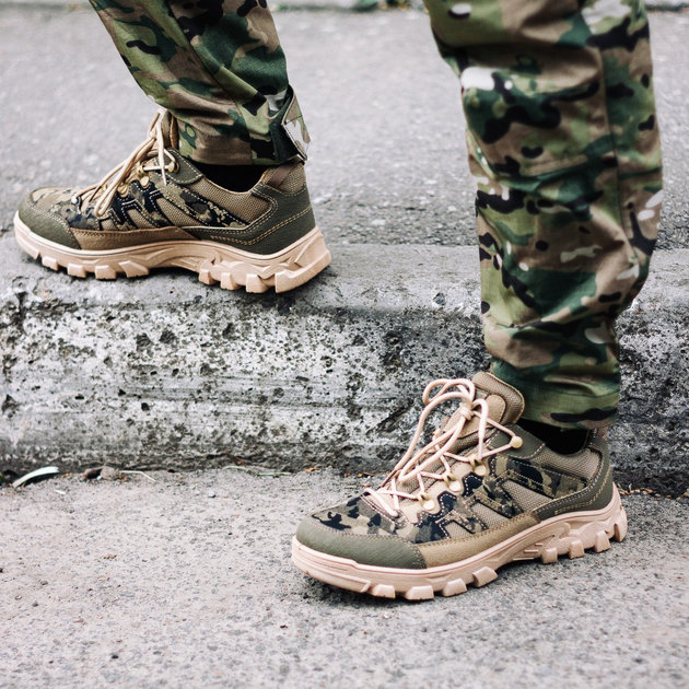 Тактические кроссовки мультикам, 42 размер – 28 см. кроссовки летние для военных ВСУ, армейская обувь. - изображение 2