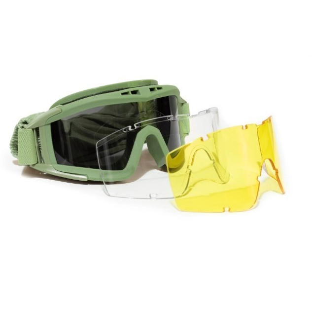 Захисні окуляри-маска Daisy зі змінним склом Olive - зображення 1