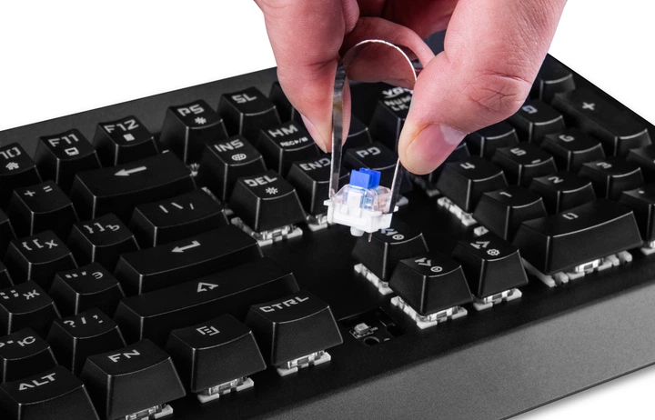 Клавиатура проводная Modecom Hammer 2 Removable Outemu Blue RGB USB (K-MC-HAMMER2-U-BLUE-RGB-R) - изображение 6