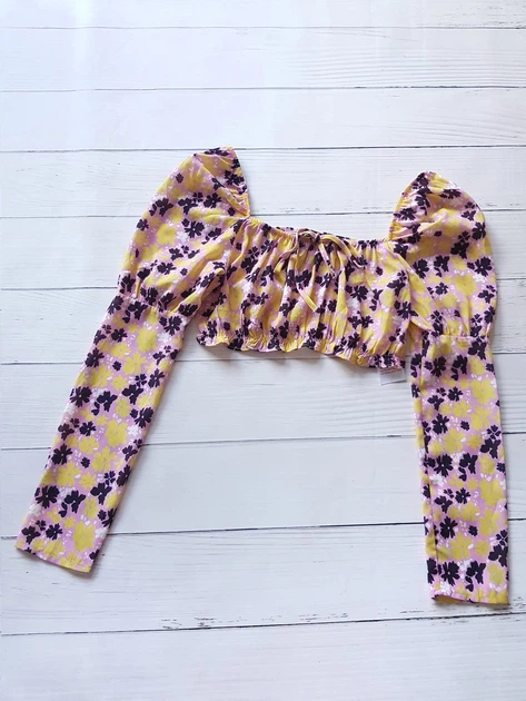 Топ с длинными рукавами в цветочный принт Boohoo Розовый ( 10380 S/42 ) - Фото 7 Топ с длинными рукавами в цветочный принт Boohoo Розовый ( 10380 S/42 ) - изображение 7