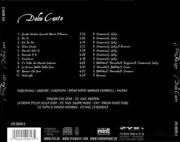 MATIA BAZAR – Dolce Canto (CD, Germany) - Фото 2 MATIA BAZAR – Dolce Canto (CD, Germany) - изображение 2